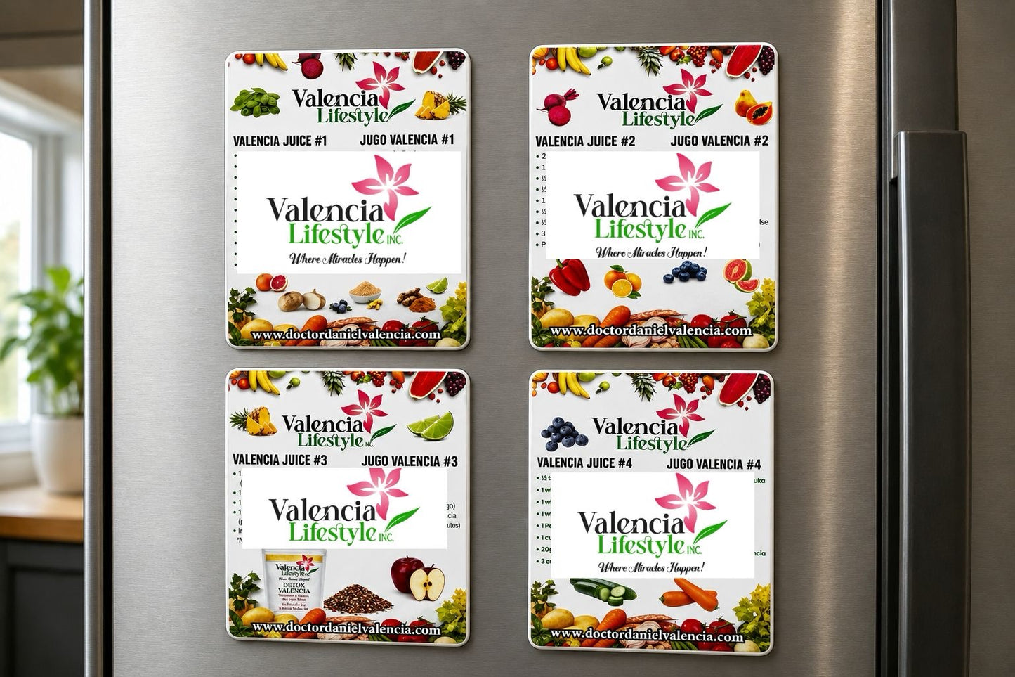 COMBO 4 Valencia Juice Magnets