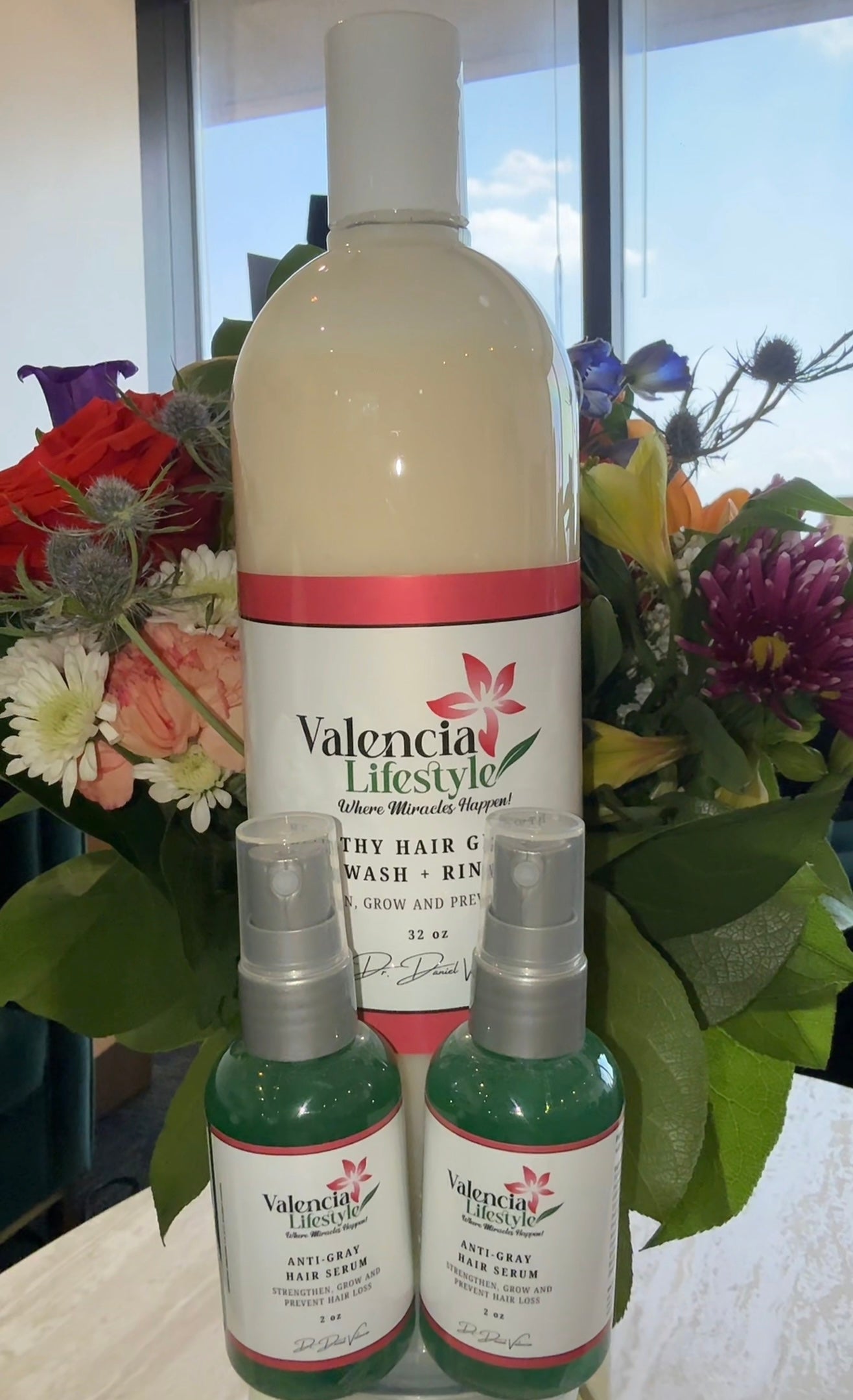 Combo: 32oz Wash/Rinse plus 2x2oz Anti-Gray Serums