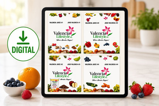 DIGITAL Valencia Juice Recipes #1-4 (provide email at checkout)